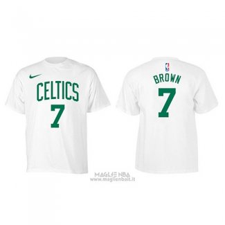 Maglia Manica Corta Jaylen Brown Boston Celtics Bianco
