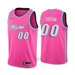 Maglia Miami Heat Earned 2018-19 Rosa Personalizzate