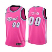 Maglia Miami Heat Earned 2018-19 Rosa Personalizzate
