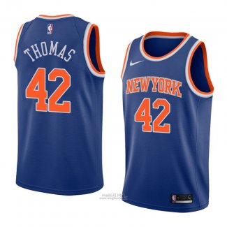 Maglia New York Knicks Lance Thomas #42 Icon 2018 Blu