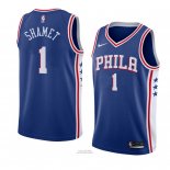 Maglia Philadelphia 76ers Landry Shamet #1 Icon 2017-18 Blu