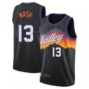 Maglia Phoenix Suns Steve Nash #13 Citta 2020-21 Nero