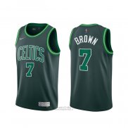 Maglia Boston Celtics Jaylen Brown #7 Earned 2020-21 Verde