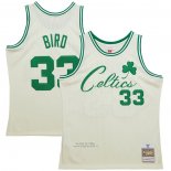 Maglia Boston Celtics Larry Bird #33 Mitchell & Ness Chainstitch Crema