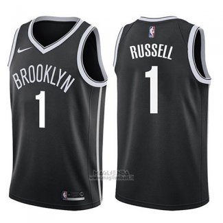 Maglia Brooklyn Nets D'angelo Russell #1 Icon 2017-18 Nero