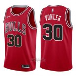 Maglia Chicago Bulls Noah Vonleh #30 Icon 2017-18 Rosso