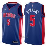 Maglia Detroit Pistons Luke Kennard #5 Icon 2017-18 Blu