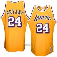 Maglia Los Angeles Lakers Kobe Bryant #24 Retro Giallo3