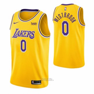 Maglia Los Angeles Lakers Russell Westbrook #0 Icon 2020 Giallo