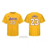 Maglia Manica Corta Lebron James Los Angeles Lakers Giallo5