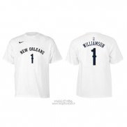 Maglia Manica Corta Zion Williamson New Orleans Pelicans Bianco2