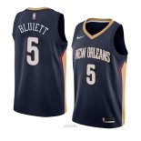 Maglia New Orleans Pelicans Trevon Bluiett #5 Icon 2017-18 Blu