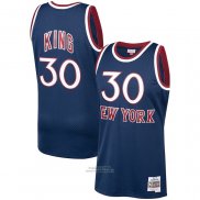 Maglia New York Knicks Bernard King #30 Mitchell & Ness 1982-83 Blu