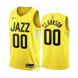 Maglia Utah Jazz Jordan Clarkson #00 Icon 2022-23 Giallo